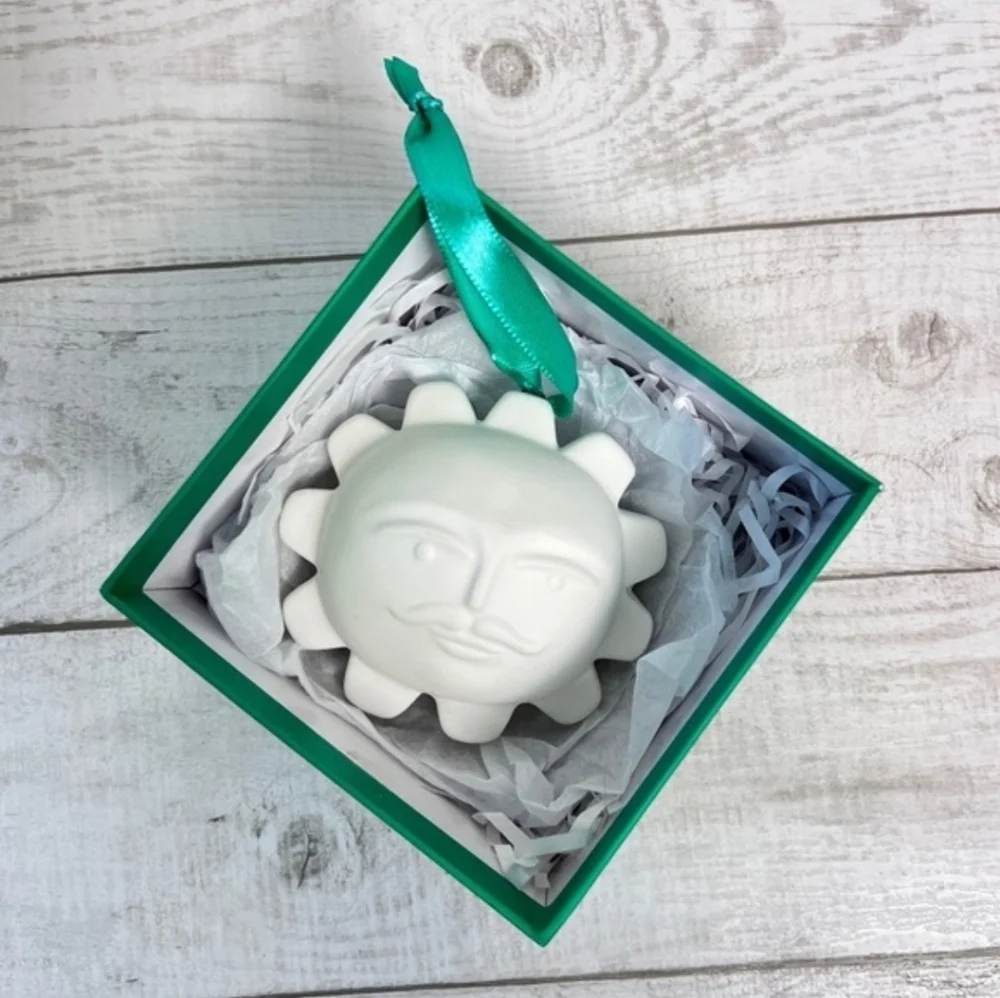 Jonathan Adler Matte Porcelain SUN Menagerie Christmas Ornament